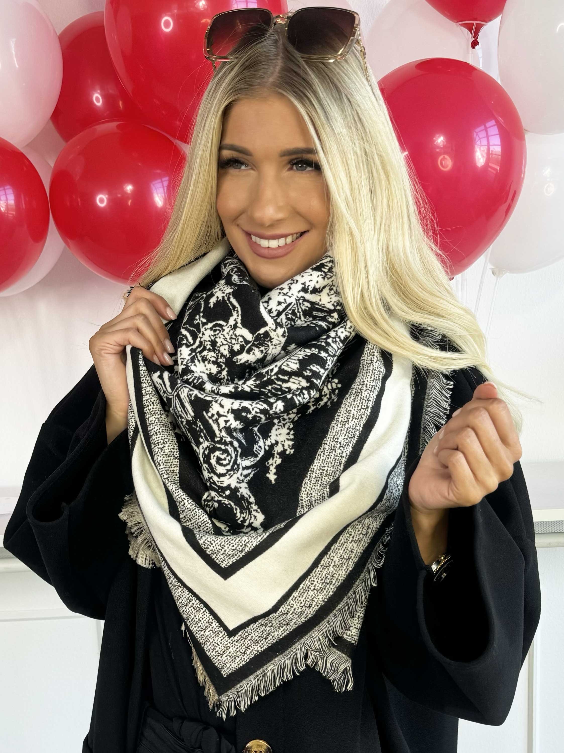 Tatiana - Mycket mjuk mönstrad scarf